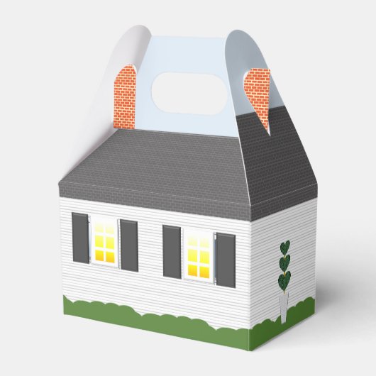 ウェルカムホーム不動産仲介業者ロゴ新しいホームギフトボックス フェイバーボックス (正面サイド)