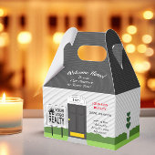 ウェルカムホーム不動産仲介業者ロゴ新しいホームラージギフトボックス フェイバーボックス