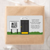 ウェルカムホーム不動産仲介業者ロゴ新しいホーム ラベル (インサイチュ)