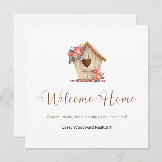 ウェルカムホーム不動産仲介業者 パーソナライズされた (正面/裏面)