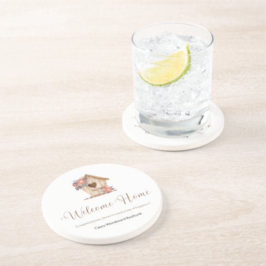 ウェルカムホーム不動産仲介業者 パーソナライズされた コースター (側面)