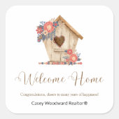 ウェルカムホーム不動産仲介業者 パーソナライズされた スクエアシール (正面)