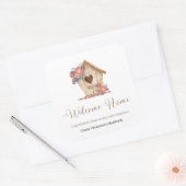 ウェルカムホーム不動産仲介業者 パーソナライズされた スクエアシール (封筒)