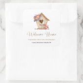 ウェルカムホーム不動産仲介業者 パーソナライズされた スクエアシール (バッグ)