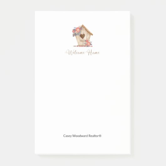 ウェルカムホーム不動産仲介業者 パーソナライズされた ポストイット (正面)