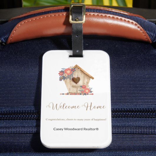 ウェルカムホーム不動産仲介業者 パーソナライズされた ラゲッジタグ (正面インサイチュ2)