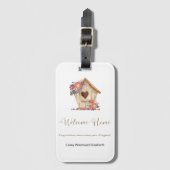 ウェルカムホーム不動産仲介業者 パーソナライズされた ラゲッジタグ (正面縦)