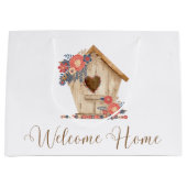 ウェルカムホーム不動産仲介業者 パーソナライズされた ラージペーパーバッグ (正面)