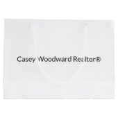 ウェルカムホーム不動産仲介業者 パーソナライズされた ラージペーパーバッグ (裏面)