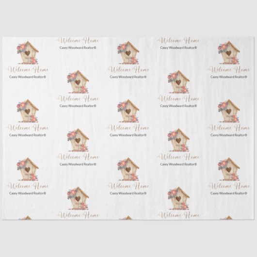 ウェルカムホーム不動産仲介業者 パーソナライズされた 薄葉紙 (正面)