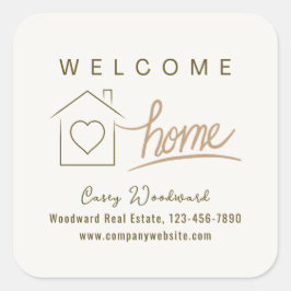 ウェルカムホーム実在エステートミニマリストシックエレガント スクエアシール