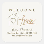 ウェルカムホーム実在エステートミニマリストシックエレガント スクエアシール (正面)