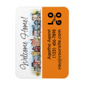 ウェルカムホーム実在エステート閉店ギフト マグネット (縦)