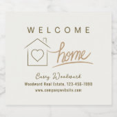 ウェルカムホーム実在エテート応援ミニマルエレガントリスト スパークリングワインラベル (シングルラベル)