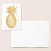 ウェルカムホーム引っ越し祝いパーティーゴールデンパイナップル 箔カード (ディスプレー)