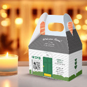 ウェルカムホーム木製のリアルタロゴグリーンドア フェイバーボックス