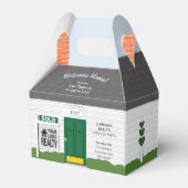 ウェルカムホーム木製のリアルタロゴグリーンドア フェイバーボックス (裏面サイド)