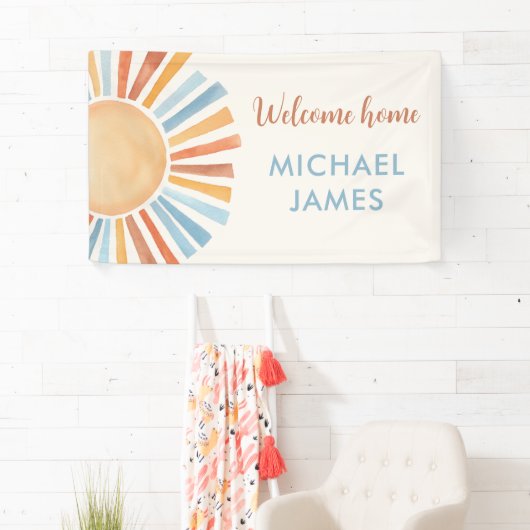 ウェルカムホーム男の赤ちゃんサンボホサンシャイン 横断幕 (インサイチュ)