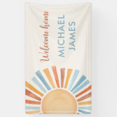 ウェルカムホーム男の赤ちゃんサンボホサンシャイン 横断幕 (縦)