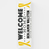 ウェルカムホーム軍隊イエローリボンバナー 横断幕 (縦)