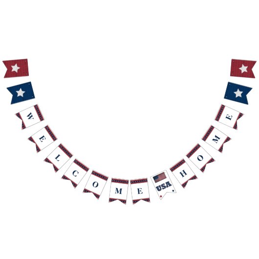 ウェルカムホーム軍隊バンティングバナー バンティングフラッグ (全)