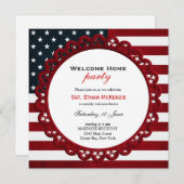 ウェルカムホーム軍隊パーティー 招待状 (正面/裏面)