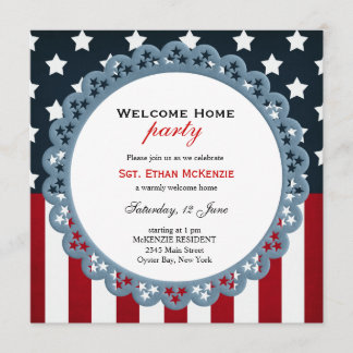 ウェルカムホーム軍隊パーティー 招待状