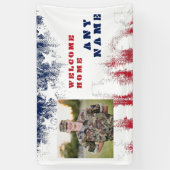 ウェルカムホーム軍隊退役軍人写真 横断幕 (縦)