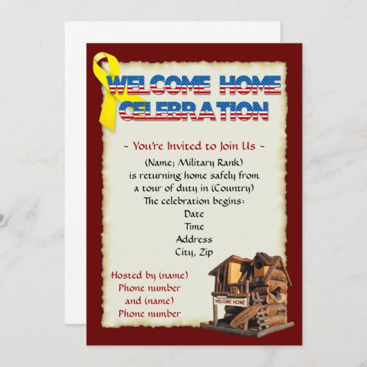 ウェルカムホーム軍隊 招待状 (正面/裏面)