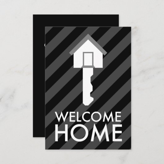 ウェルカムホーム鍵 招待状 (正面/裏面)