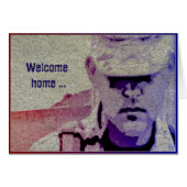 ウェルカムホーム&サンキュー軍隊グリーティングカード (正面横)