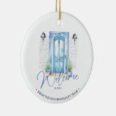 「ウェルカムホーム」不動産実在顧客ギフトクリスマス セラミックオーナメント (右)