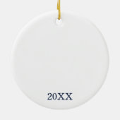 「ウェルカムホーム」不動産実在顧客ギフトクリスマス セラミックオーナメント (裏面)