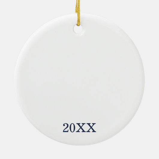 「ウェルカムホーム」不動産実在顧客ギフトクリスマス セラミックオーナメント (裏面)