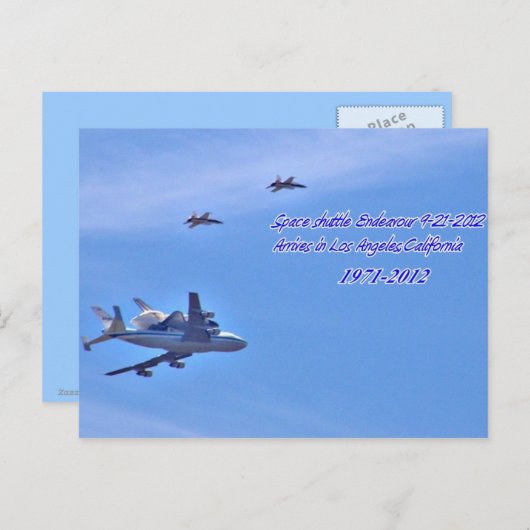 ウェルカムホーム,宇宙シャトルエンデバー_はがき ポストカード (正面/裏面)