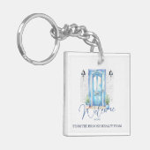 「ウェルカムホーム」実在不動産クライアントギフト キーホルダー (正面左)