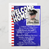 ウェルカムホーム/軍隊 招待状 (正面/裏面)