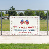 ウェルカムホームUSA国旗軍隊陸軍マリン 横断幕 (インサイチュ)