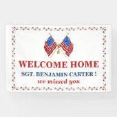 ウェルカムホームUSA国旗軍隊陸軍マリン 横断幕 (横)