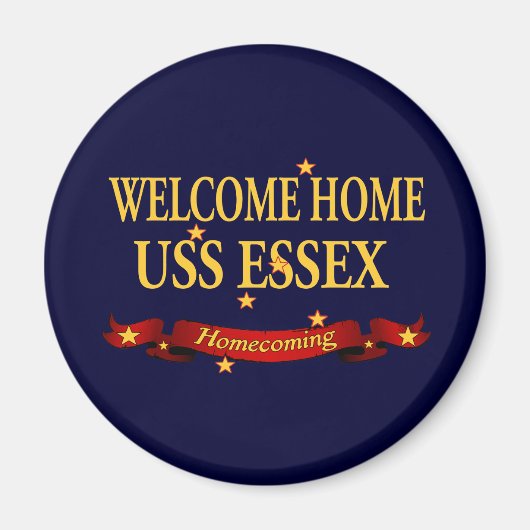ウェルカムホームUSSエセックス マグネット (正面)