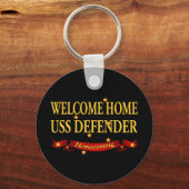 ウェルカムホームUSSディフェンダー キーホルダー (正面)