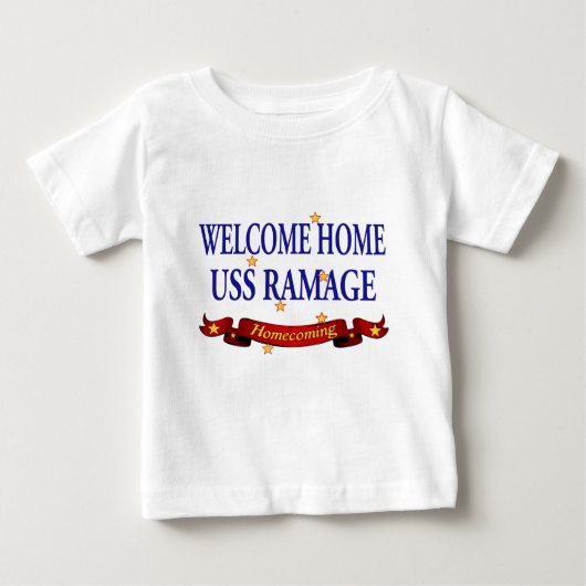 ウェルカムホームUSSラメージ ベビーTシャツ (正面)