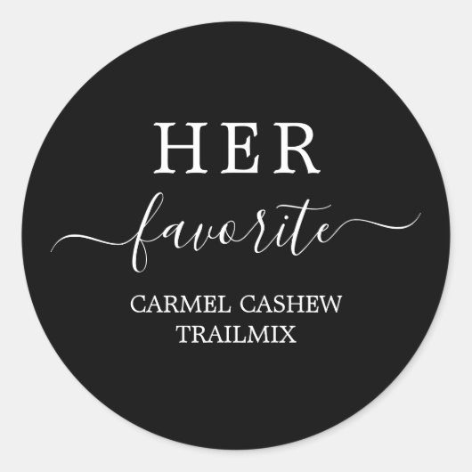 「ウェルカムボックスステッカー – お気に入りの彼女」 ラウンドシール (正面)