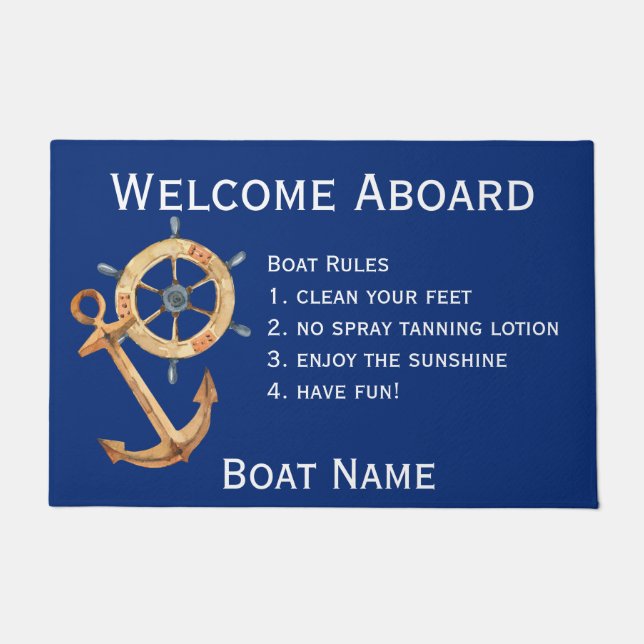 ウェルカムボート名の規則 ドアマット (正面)