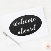 ウェルカムボードスクリプト 楕円形シール (封筒)