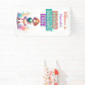 ウェルカムボーリングパーティーガールズアニメ誕生日 横断幕 (インサイチュ)