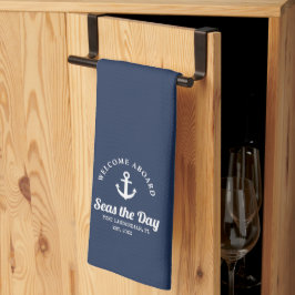 ウェルカムボー航海のト名 キッチンタオル