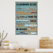 ウェルカムポスターとクラス規則ポスター ポスター (キッチン)