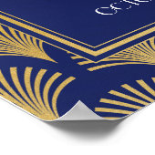 ウェルカムポスターギャツビーアールデコ結婚金ゴールドのポスター ポスター (角)