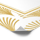 ウェルカムポスターギャツビーアールデコ結婚金ゴールドのポスター ポスター (角)